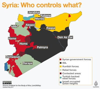 Sirijos žemėlapis, 2017 m. gegužė
