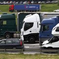 Lithuanian truck drivers protest new law in France