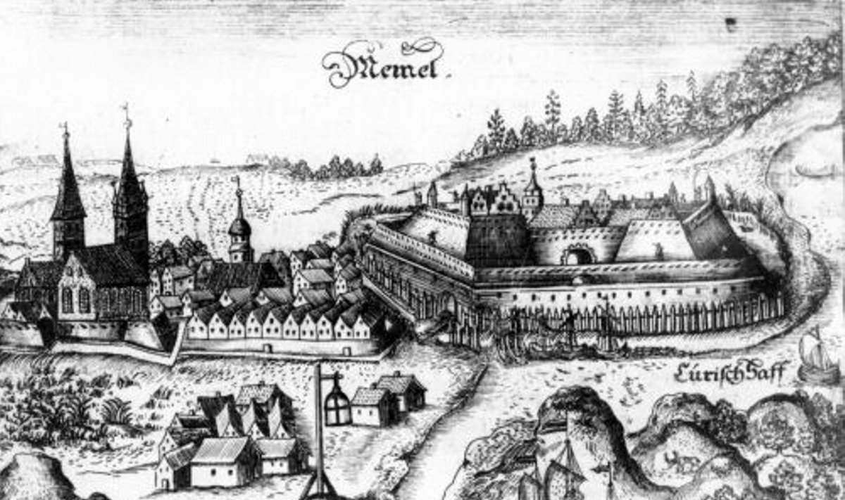 Замок Ордена крестоносцев в Клайпеде в XVII веке