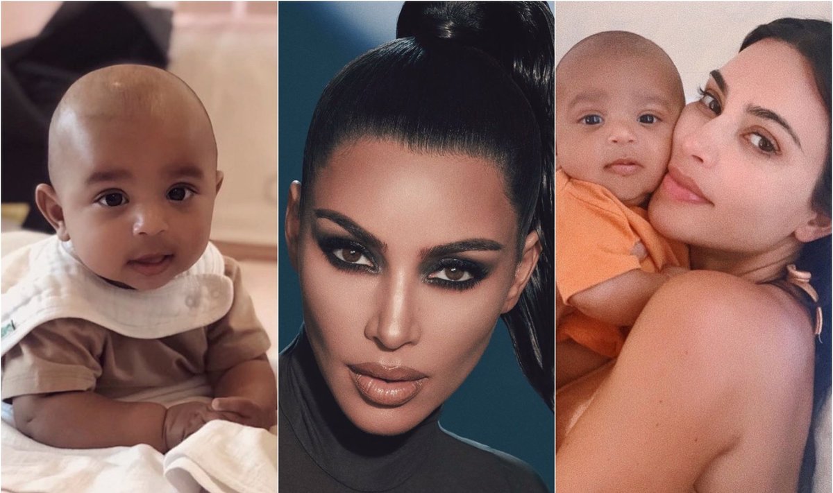 Kim Kardashian su sūnumi Psalmu