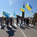 Krymo totoriai protestuoja: užblokavo kelius į pusiasalį