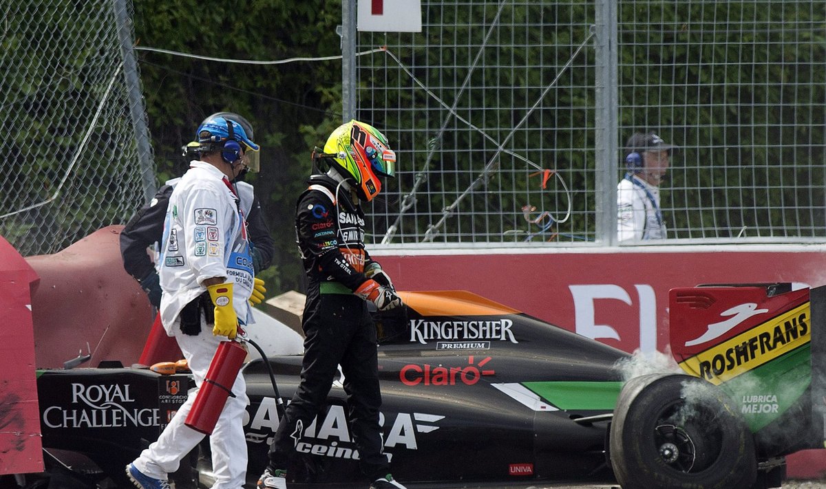 Sergio Perezas po avarijos