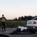 Klaipėdos rajone šiurpi avarija, motociklas sudaužytas į šipulius