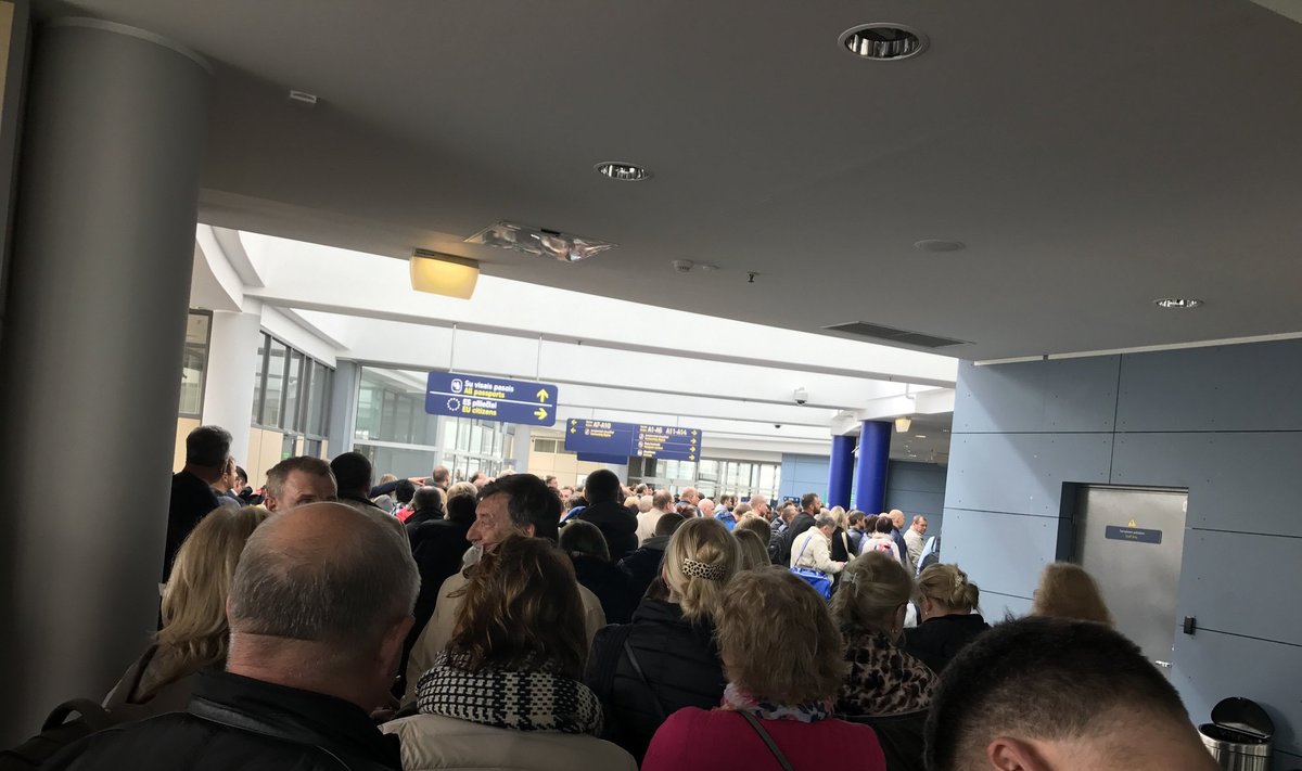 Chaos at the Vilnius air port
