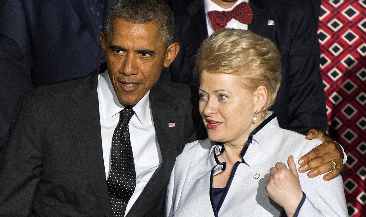 US President Barack Obama and Lithuania's Dalia Grybauskaitė