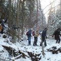 Žygeivių išvada: barsukas iš olos buvo išlindęs, tad pavasaris - ne už kalnų