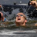 Rio de Žaneiro 10 km plaukimo atvirame vandenyje nugalėtojas paaiškėjo tik po fotofinišo