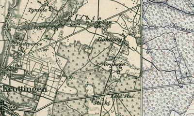 Grykšių kaimas 1915–1918 m. Kretingos ir Kartenos apylinkių žemėlapiuose, parengtuose Prūsijos karališkosios kartografijos tarnybos topografų// Lietuvos valstybės archyvas