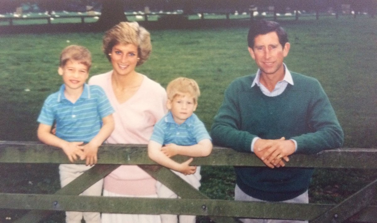 Princesė Diana, princas Charlesas, Williamas ir Harry