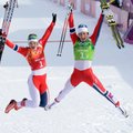 Norvegės ir suomiai laimėjo slidinėjimo komandų sprintą