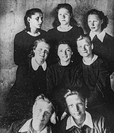 Mengerio vaikų namų auklėtiniai. 1944 metai. Nuotrauka iš Erica Jacobi archyvo