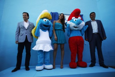 Filmui "Smurfai" mėlynai nudažytas Ispanijos kaimas nekeis spalvos