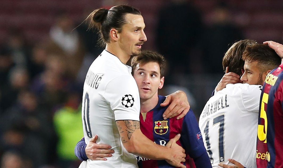 Zlatanas Ibrahimovičius ir Lionelis Messi