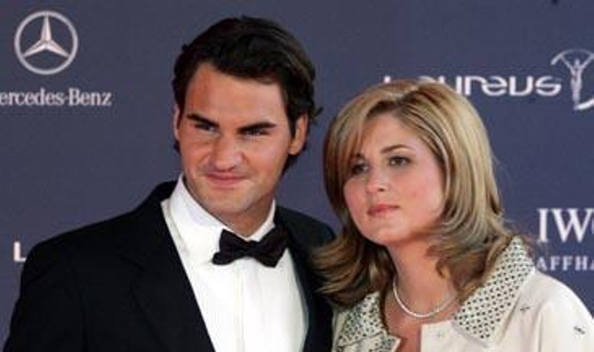 Roger'is Federeris su drauge Miroslava Vavrinec "Laureus" apdovanojimų ceremonijoje