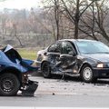 Авария в Каунасе: столкнулись три автомобиля