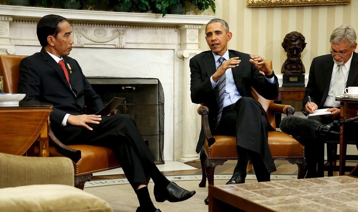 Indonezijos prezidentas Joko Widodo ir Barackas Obama