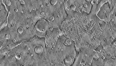 Hidraoto chaosas – netvarkingo paviršiaus zona ties Marso pusiauju. NASA nuotr.