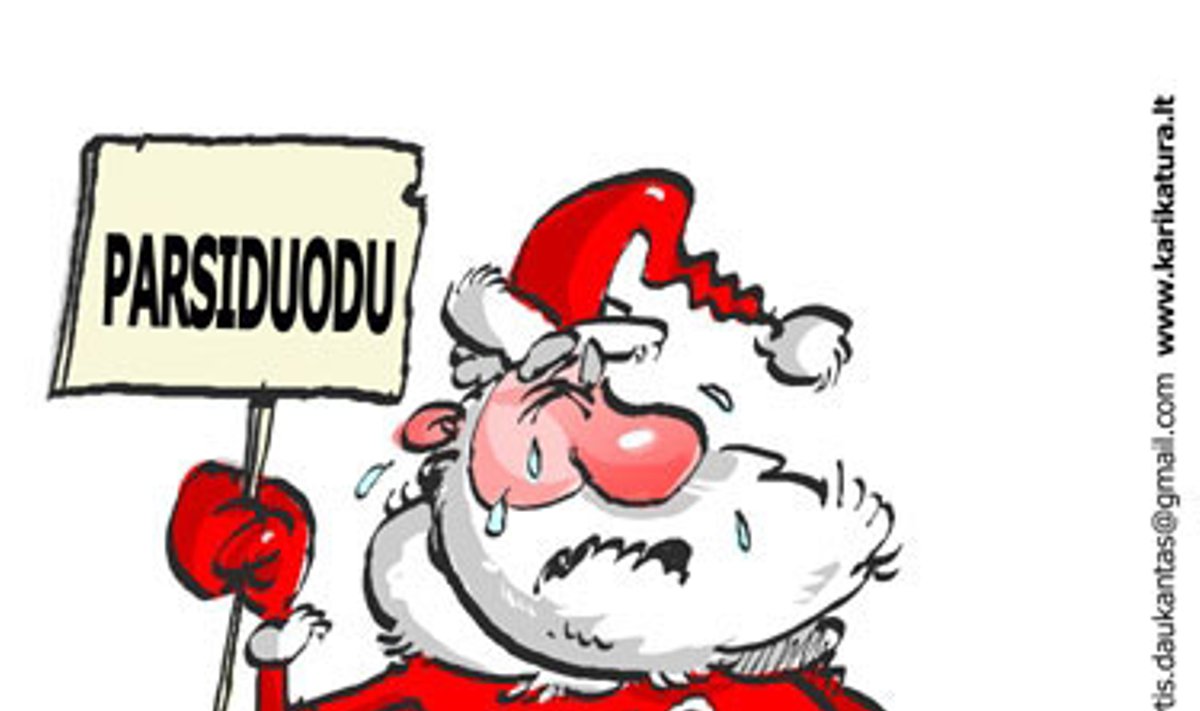 Pirkimas, Kalėdos, Kalėdų Senelis, karikatūra