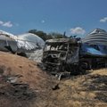 Rusijos bepiločio orlaivio smūgis Odesos regione sunaikino grūdų angarą