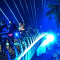Šviečiantys tiltai pasveikino Panevėžį: surengtas įspūdingas lazerių šou