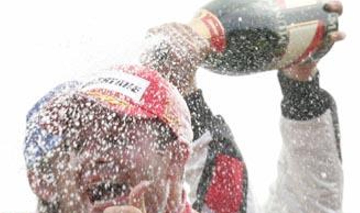 Rubensas Barrichello šampano pursluose