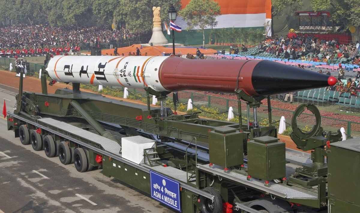 Branduolinį ginklą galinčios nešti Indijos raketos