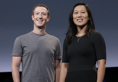Markas Zuckerbergas su žmona Priscilla Chan