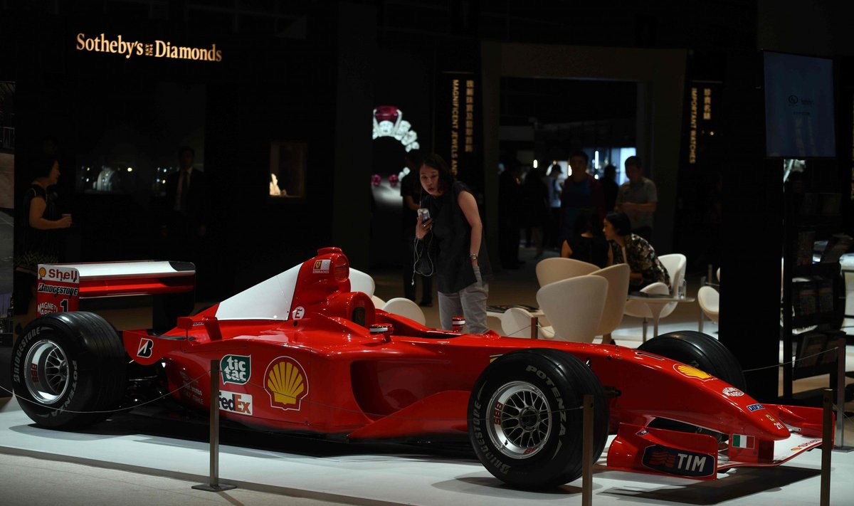 Michaelio Schumacherio pergalingas 2002 metų "Ferrari" bolidas F2001