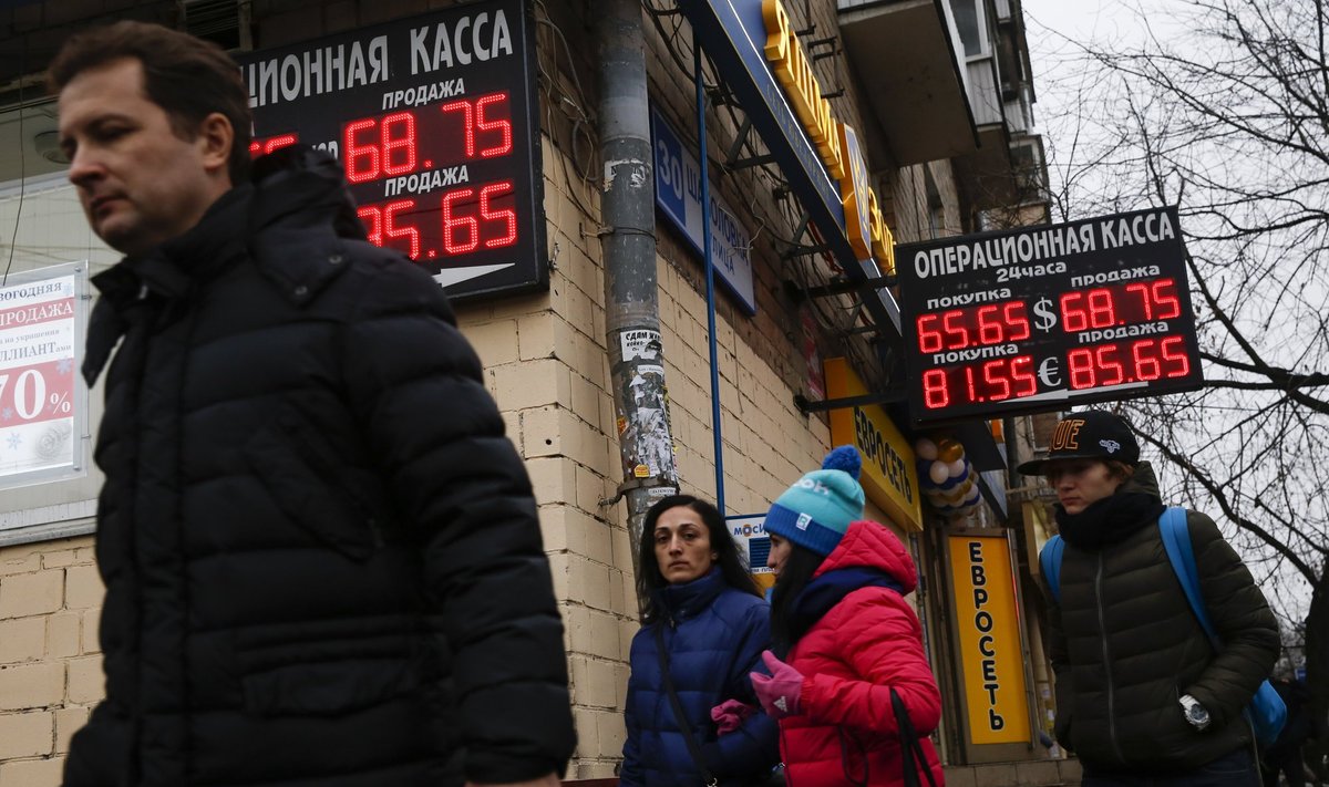 Rusijos rublio kurso kritimas