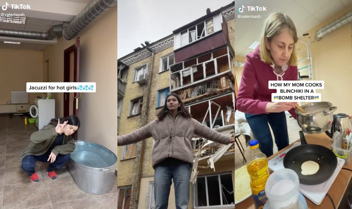 Ukrainietė tapo tikra "TikTok" sensacija / foto: stopkadrai iš "TikTok"