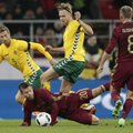 Be pasipriešinimo: Rusijos rinktinė sutriuškino Lietuvos futbolininkus