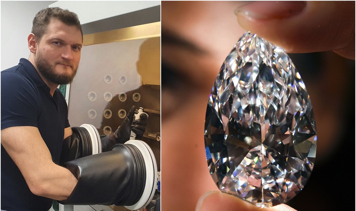 Fizikos mokslų daktaras T. Grigaitis teigia, kad Lietuva gali gaminti sintetinius deimantus. Scanpix/VidaPress/T.Grigaičio nuotr.