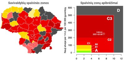 Sergamumo koronavirusu žemėlapis
