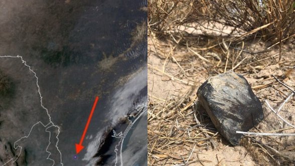 Į Žemės atmosferą įskriejęs meteoritas rastas nukrites žvyrkelio pakraštyje
