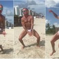 Milijonierius G. Vacchi savo seksualius šokių judesius pademonstravo ir Majamio paplūdimyje