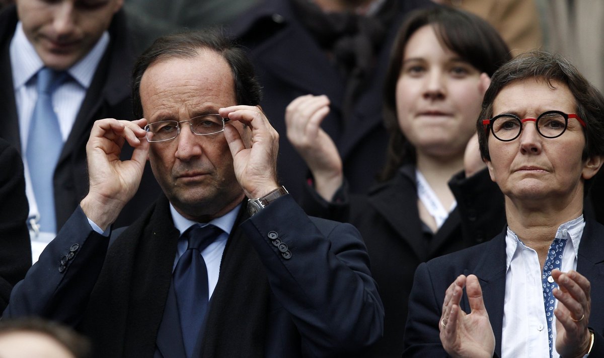 Francois Hollande'as ir Valerie Fourneyron