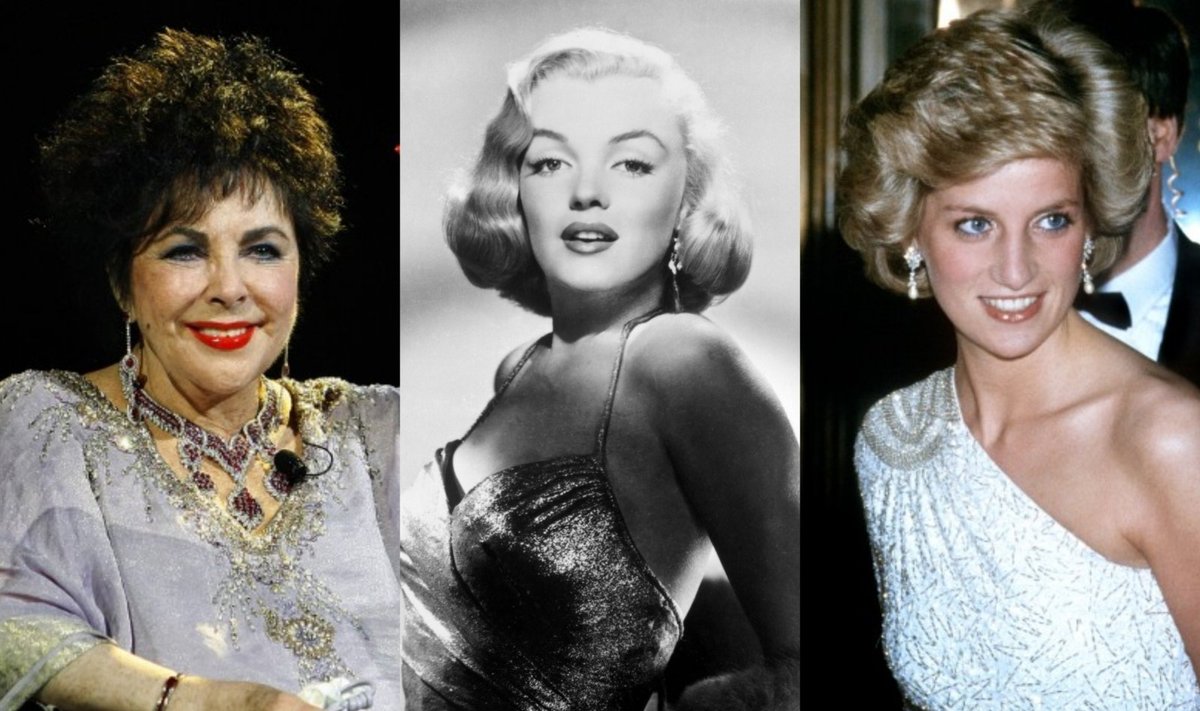 Elizabeth Taylor, Marilyn Monroe, Princesė Diana