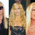 Savo išvaizdą plastinėmis operacijomis tobulinusi Donatella Versace nebeatpažįstama: žavi italė tapo tikra vaškine figūra