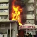 Turkijoje kilus gaisrui gyventojai iš viešbučio šoko per balkonus