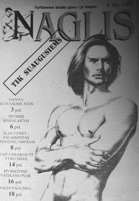 Žurnalo gėjams „Naglis“ viršelis, 1994 m.