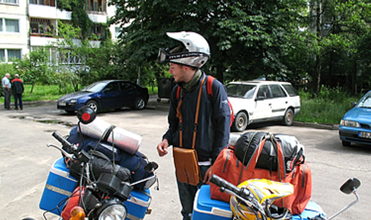 Motociklai, kelionė, Azija