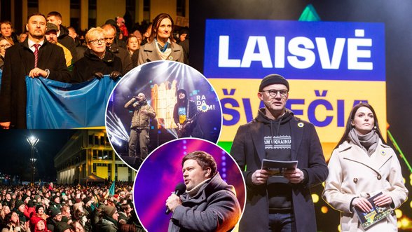 Solidarumo ir vienybės akciją „Laisvė šviečia“ vainikavo žvaigždžių koncertas: scenoje – ir ukrainiečių atlikėjai