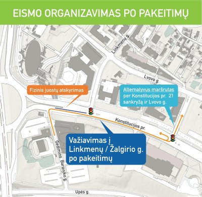 Eismo pakeitimai Konstitucijos prospekte