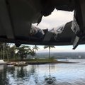 Havajuose ugnikalnio lavos bomba pataikė į laivą