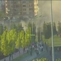 Nufilmuota: sprogimai prie R. T. Erdogano rezidencijos pučo metu
