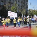Profesinių sąjungų atstovai tęsia protestus dėl Darbo kodekso