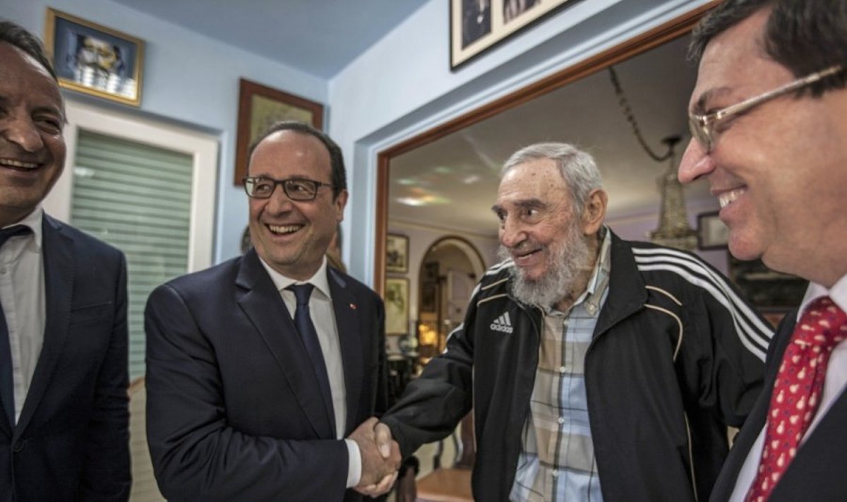 Francois Hollande'as, Kuba, Fidelis Castro