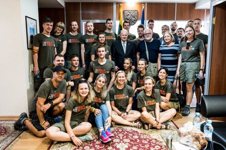 Misija Sibiras komanda su Lietuvos ambasadoriumi Kazachstane
