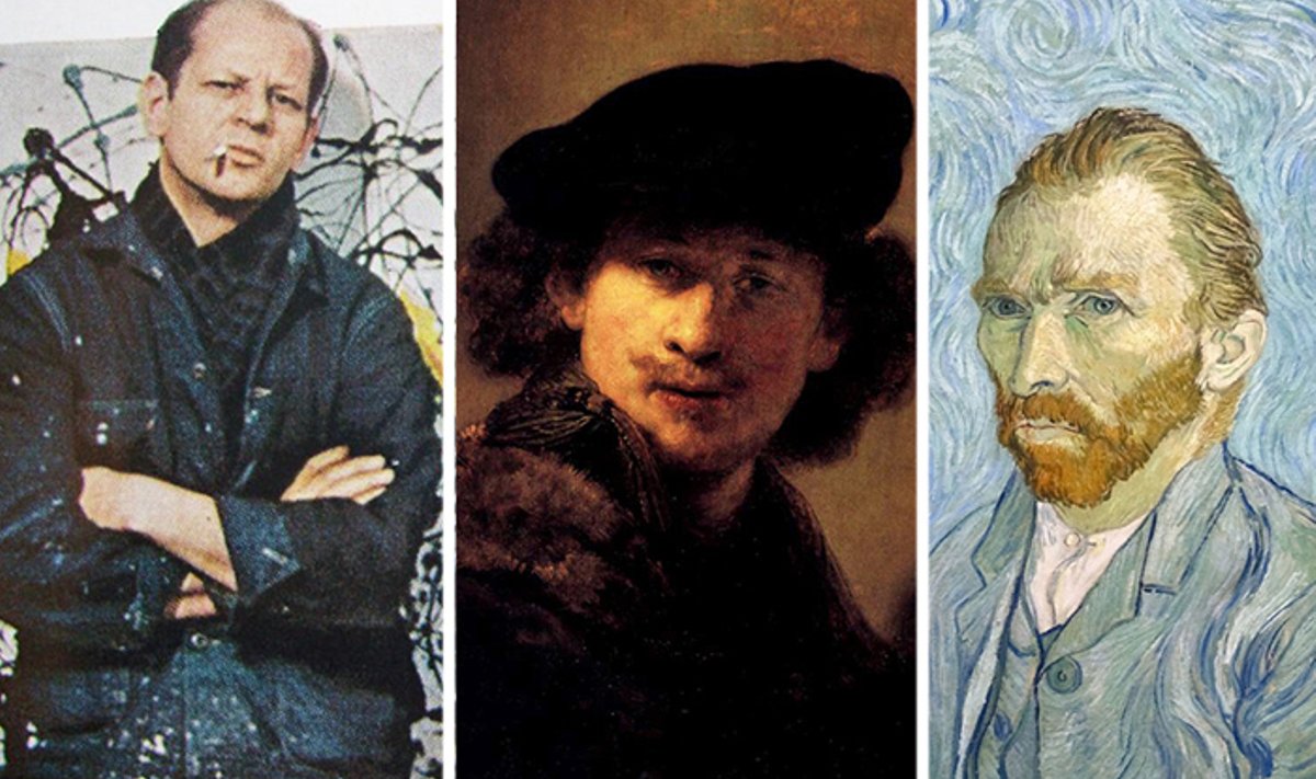 Jacksonas Pollockas, Rembrandtas, Vincentas van Goghas