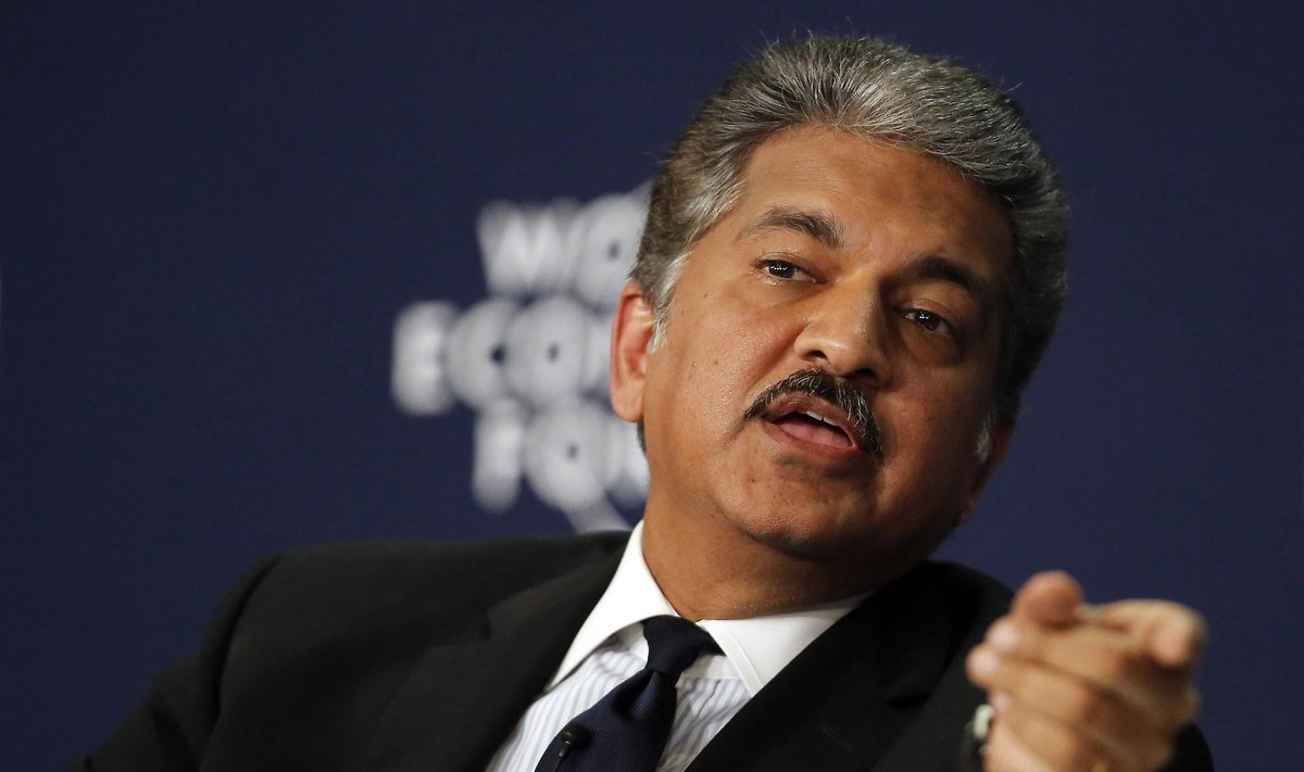 Anand Mahindra, chairman and managing director of Mahindra & Mahindra, speaks during the India Economic Summit 2014 at the World Economic Forum in New Delhi
